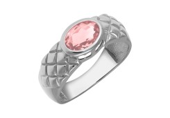 Серебряное кольцо с морганитом
