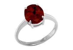 Серебряное кольцо с гранатом