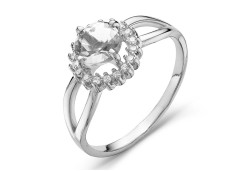 Серебряное кольцо с фианитом