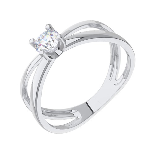 Серебряное кольцо с фианитом