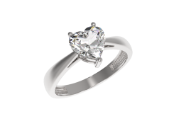 Серебряное кольцо с фианитом