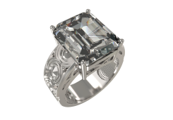 Серебряное кольцо с фианитом