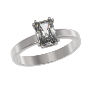 Серебряное кольцо с фианитом