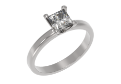 Серебряное кольцо с фианитом