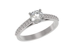 Серебряное кольцо с фианитом