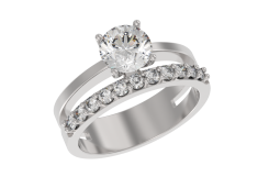 Серебряное кольцо с фианитом