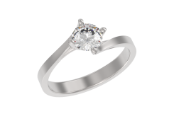 Серебряное кольцо с фианитом