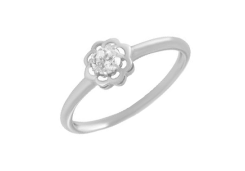 Серебряное кольцо с фианитом