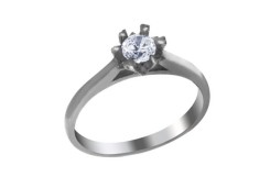 Серебряное кольцо с фианитом