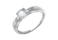 Серебряное кольцо с фианитом