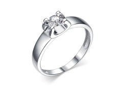 Серебряное кольцо с фианитом