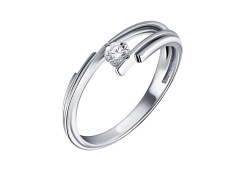 Серебряное кольцо с фианитом