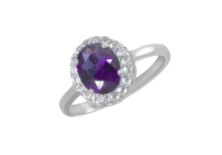 Серебряное кольцо с фианитом