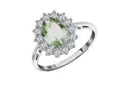 Серебряное кольцо с фианитом