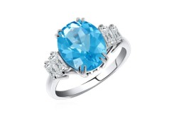 Серебряное кольцо с фианитом