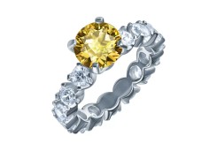 Серебряное кольцо с фианитом