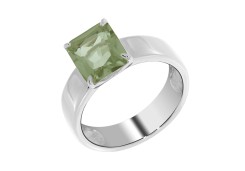 Серебряное кольцо с хризолитом