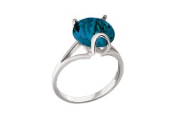 Серебряное кольцо с ситаллом
