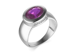 Серебряное кольцо с аметистом