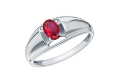 Серебряное кольцо с рубином
