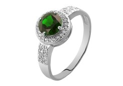 Серебряное кольцо с изумрудом