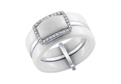 Серебряное кольцо с керамикой