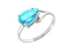 Серебряное кольцо с кристаллом