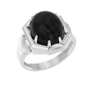 Серебряное кольцо с агатом