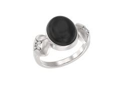 Серебряное кольцо с агатом