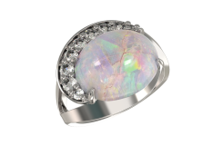 Серебряное кольцо с опалом