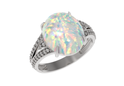 Серебряное кольцо с опалом
