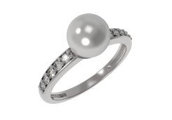 Серебряное кольцо с жемчугом