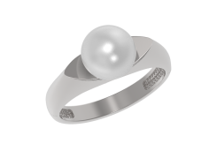 Серебряное кольцо с жемчугом
