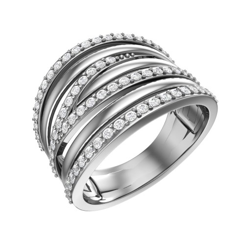 Серебряное кольцо с фианитом