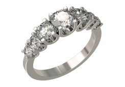 Серебряное кольцо с фианитом