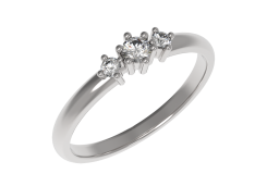 Серебряное кольцо с фианитом