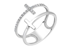 Серебряное кольцо с фианитом