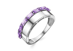 Серебряное кольцо с аметистом