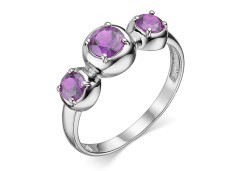Серебряное кольцо с аметистом