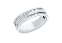 Серебряное обручальное кольцо 