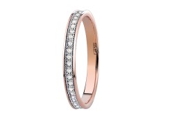 Золотое обручальное кольцо с бриллиантом