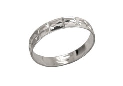 Серебряное обручальное кольцо 