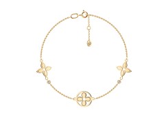 Золотой браслет с фианитом