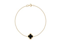 Золотой браслет с агатом