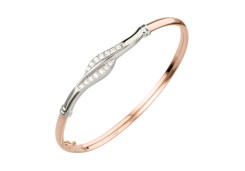 Золотой браслет с фианитом