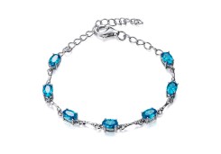 Серебряный браслет с фианитом