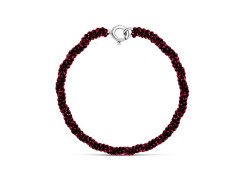 Серебряный браслет с гранатом