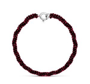 Серебряный браслет с гранатом