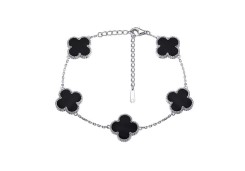 Серебряный браслет с ониксом