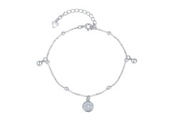 Серебряный браслет с фианитом